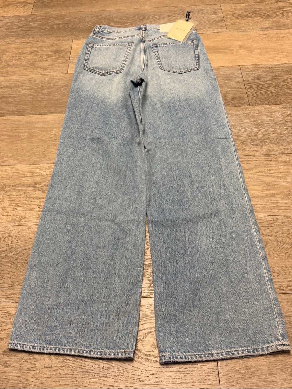 GRLFRND Brooklyn high-rise straight-leg jeans Wide Leg Size 27 NWT 27x33